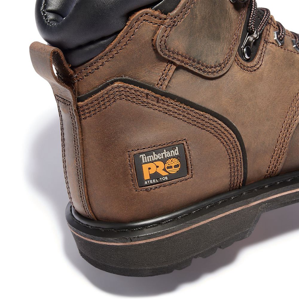 Bocanci De Muncă Timberland Barbati Maro - Pro® Pit Boss 6\" Steel Toe - Romania - RHACEL349